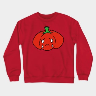 Sad Crying Red Bell Pepper Crewneck Sweatshirt